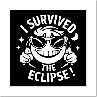 I Survived The Eclipse Funny Eclipse 2024 shirt -Eclipse Tee Posters and Art